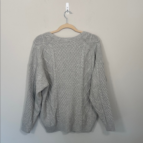 Aritzia Light Blue Cable Knit Button-Up Cardigan - Picture 5 of 6